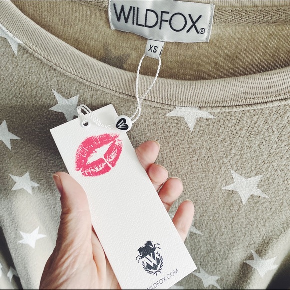 Wildfox Star Super Soft Crew Pullover Sweatshirt - Picture 3 of 7